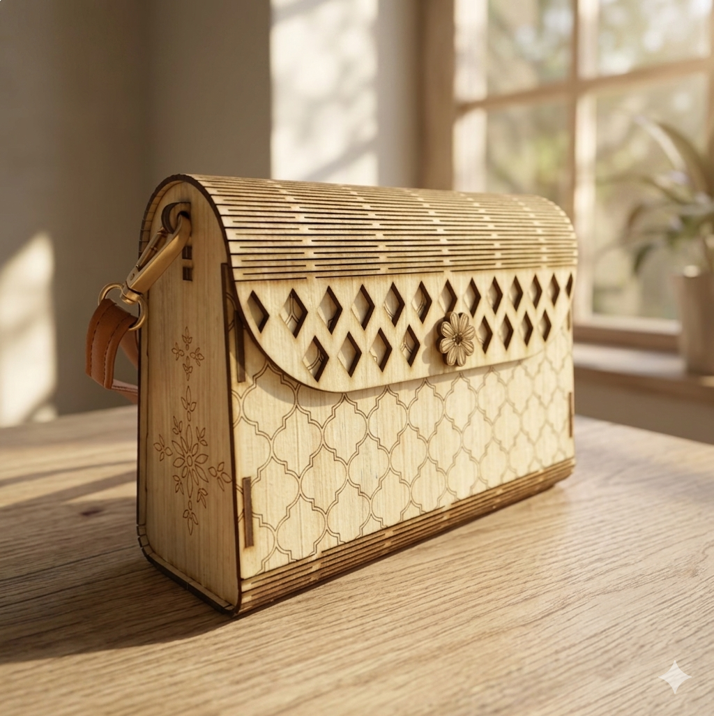 Cartera en Madera – Elegancia Natural & Diseño Exclusivo