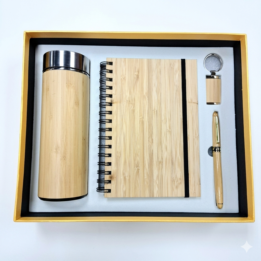 Kit Ejecutivo Personalizado de Bambú