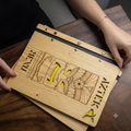 Menú de Madera Premium Personalizado para Restaurantes