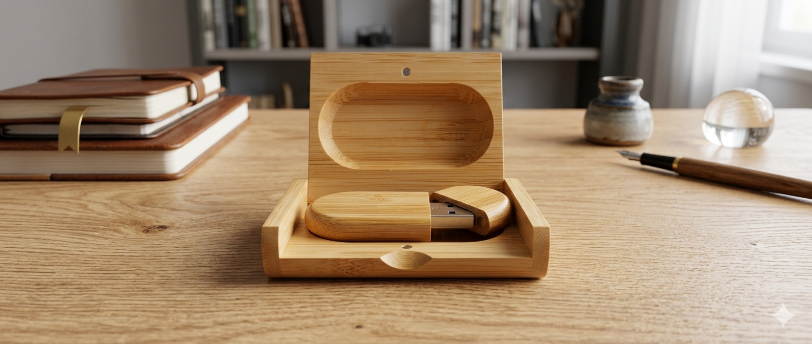 USB de Bambú Personalizable – Elegancia Natural & Tecnología