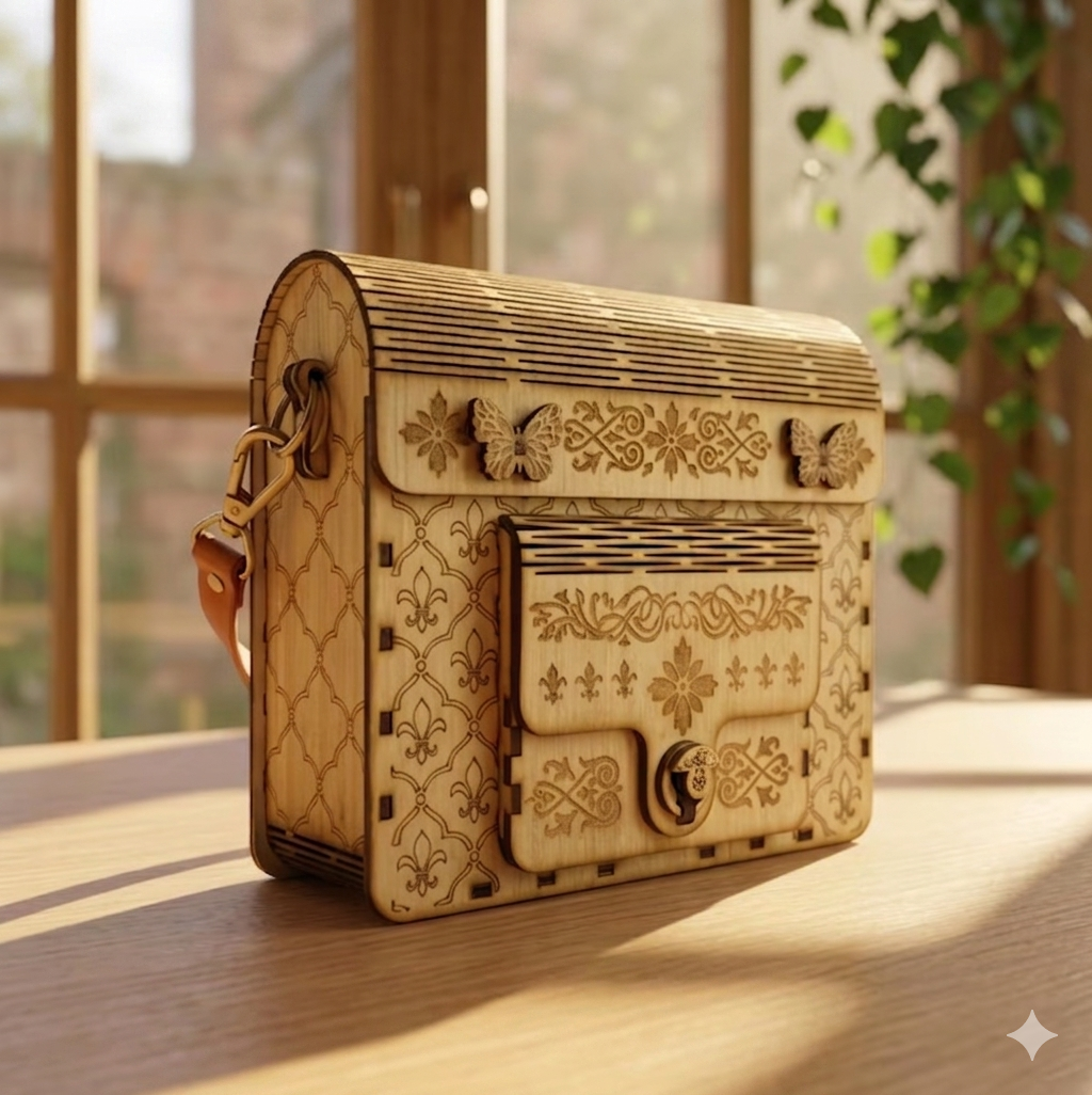 Cartera en Madera – Elegancia Natural & Diseño Exclusivo