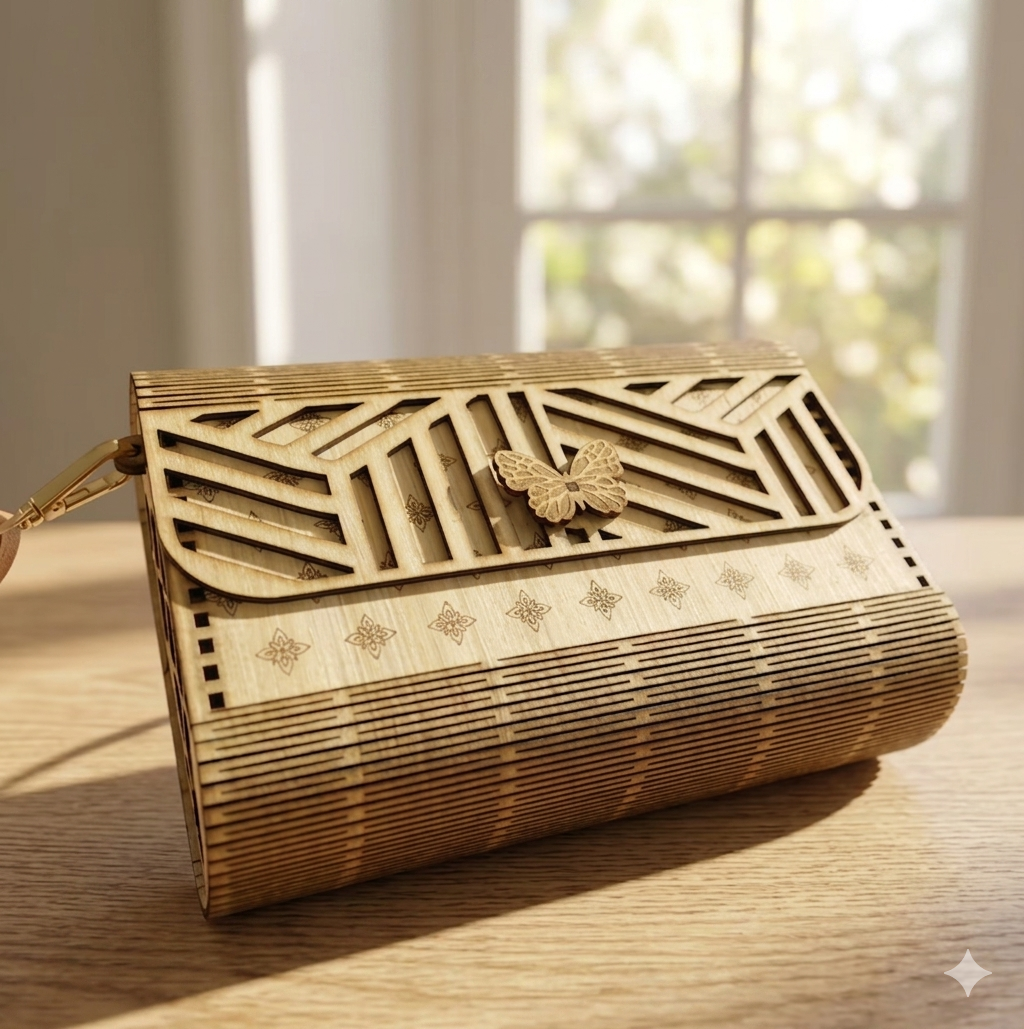 Cartera en Madera – Elegancia Natural & Diseño Exclusivo